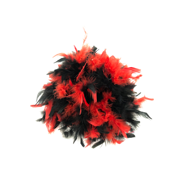 Black And Red Mix Feather Boa