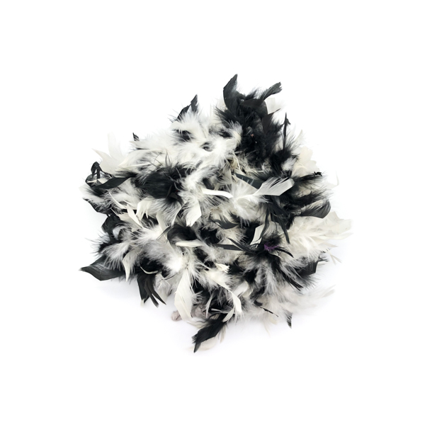 Black And White Mix Feather Boa