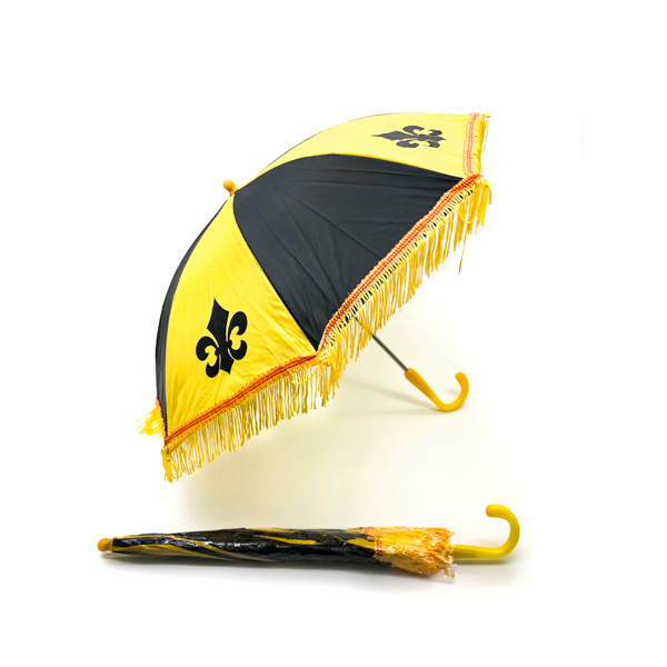 Black & Yellow Fleur De Lis Umbrella
