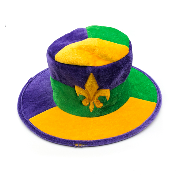 Fleur De Lis Hat - Purple, Green & Gold
