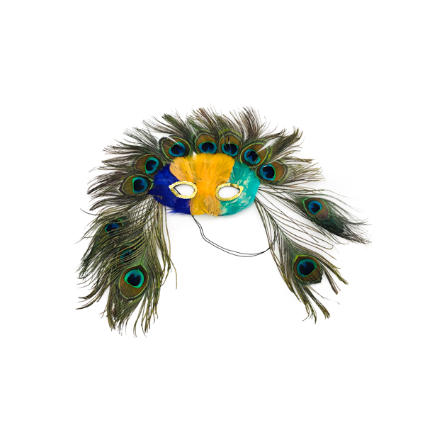 Pgg Face Peacock Feather Mask
