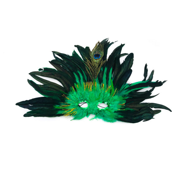 Mask Green Feather