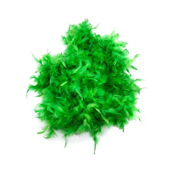 Green, White, Red Mix Feather Boa