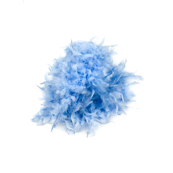 Light Blue, Red, White Mix Feather Boa