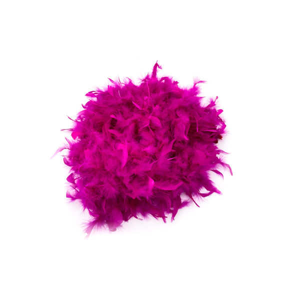Magenta With Gold Tinsel Feather Boa