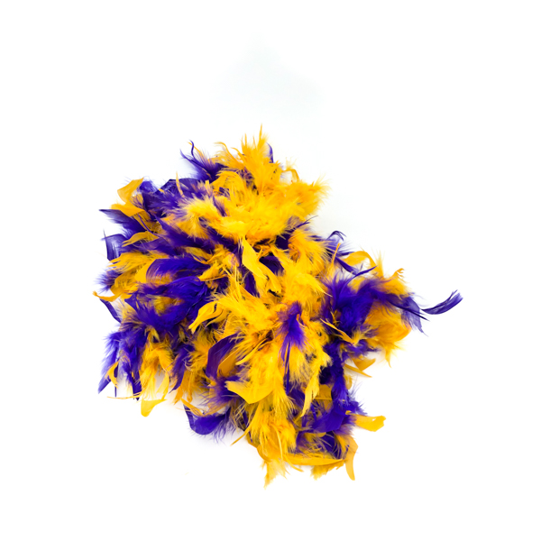 Purple And Gold Mix Feather Boa