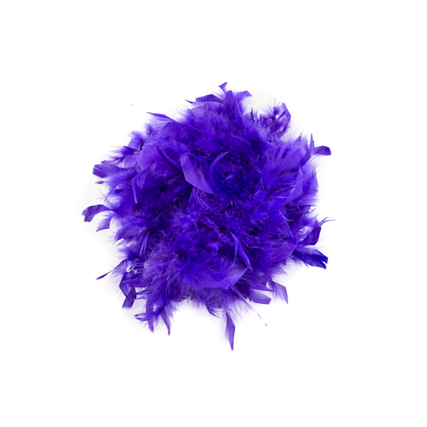 Royal Purple With Gold Tinsel Feather Boa