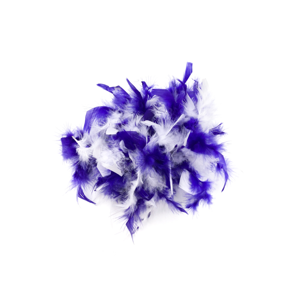 Royal Purple With White Mix Feather Boa