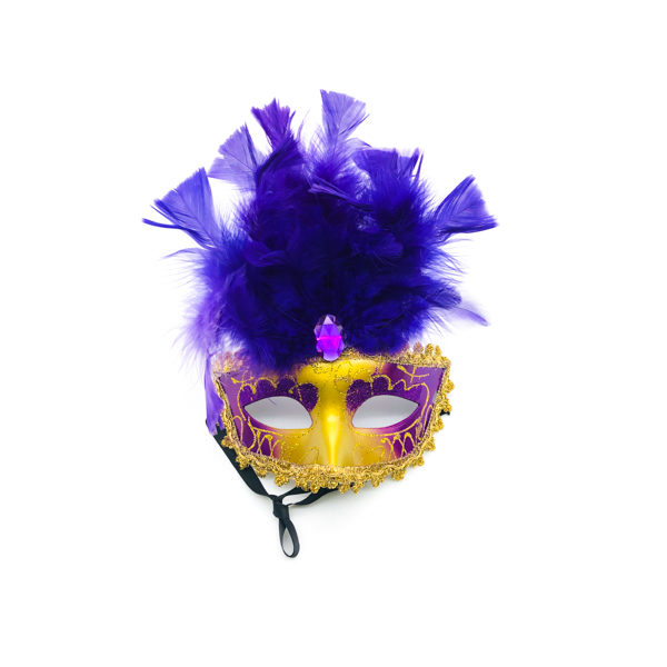 Purple Feathers Venetian – Mask